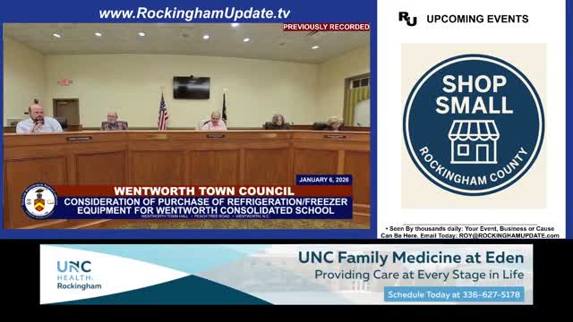 Wentworth council approves school refrigerator/freezer, new office computers, IT service and a budget amendment