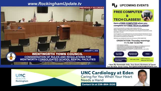 Wentworth council adopts rules, fees and safety conditions for Consolidated School rentals