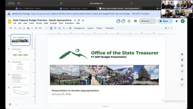 Treasurer seeks $214.2M budget; proposes temporary unclaimed‑property tweak to sustain Vermont Saves