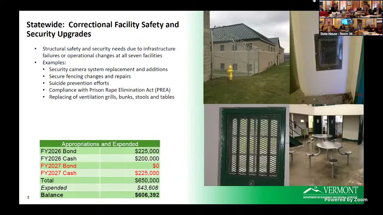 Committee hears security, PREA and door-control upgrades for corrections facilities