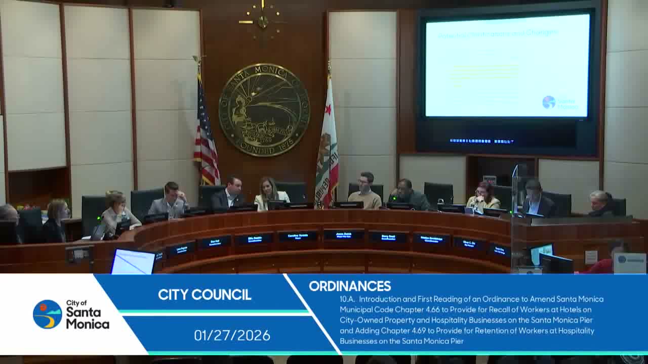 Santa Monica council adopts narrower worker recall and retention rules for pier and city-owned hospitality
