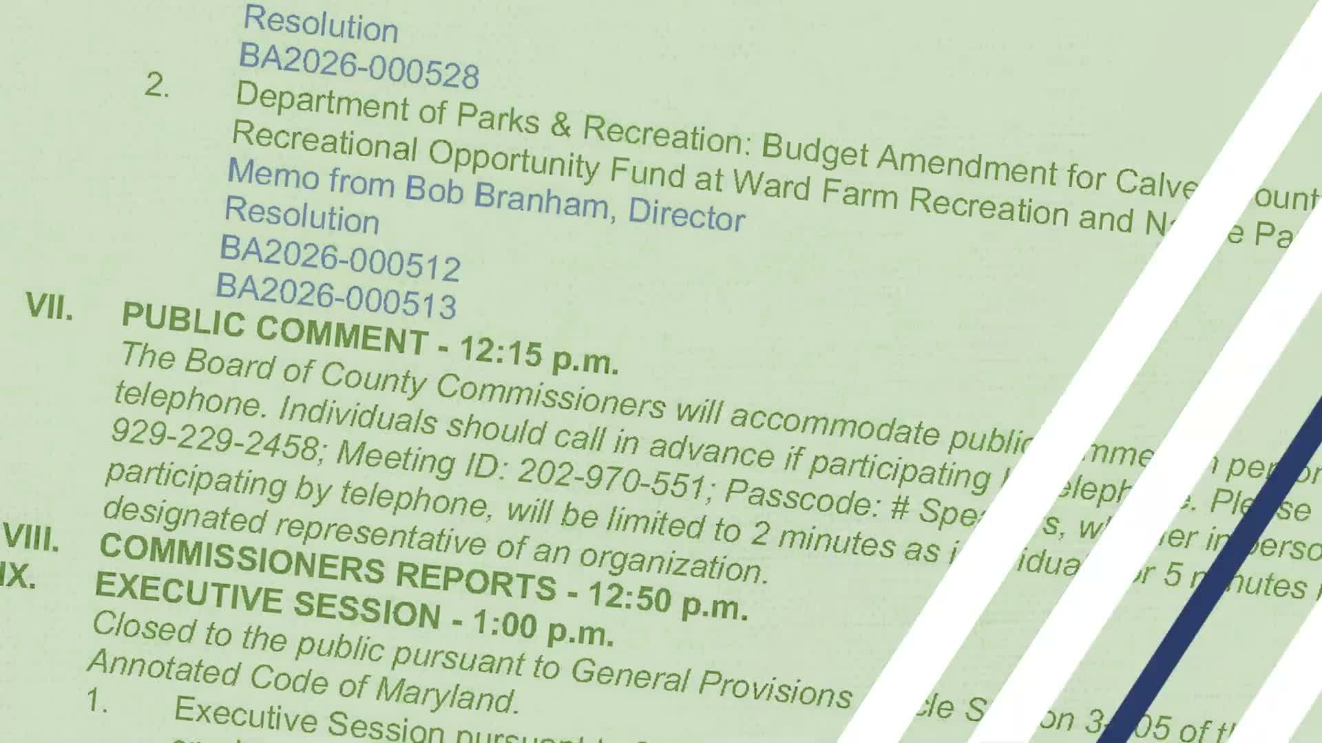 Commissioners review community reinvestment, opioid restitution and parks funding recommendations