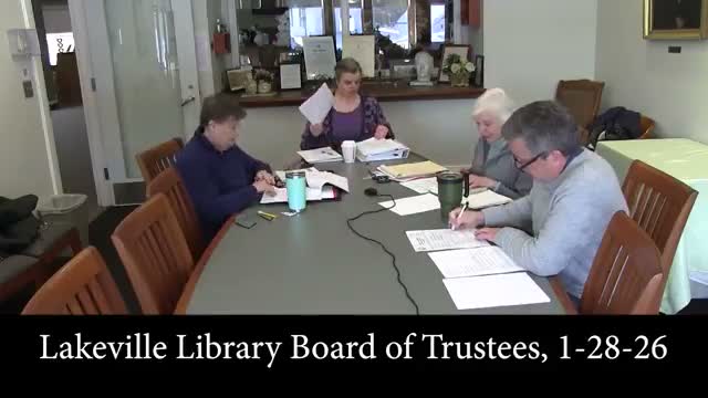 Lakeville trustees adopt updated quiet-rooms policy; memorial-gifts rules revised for further vote