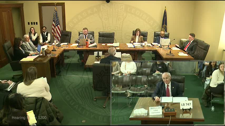 Nebraska committee hears bill to streamline labor enforcement and contractor registration (LB747)