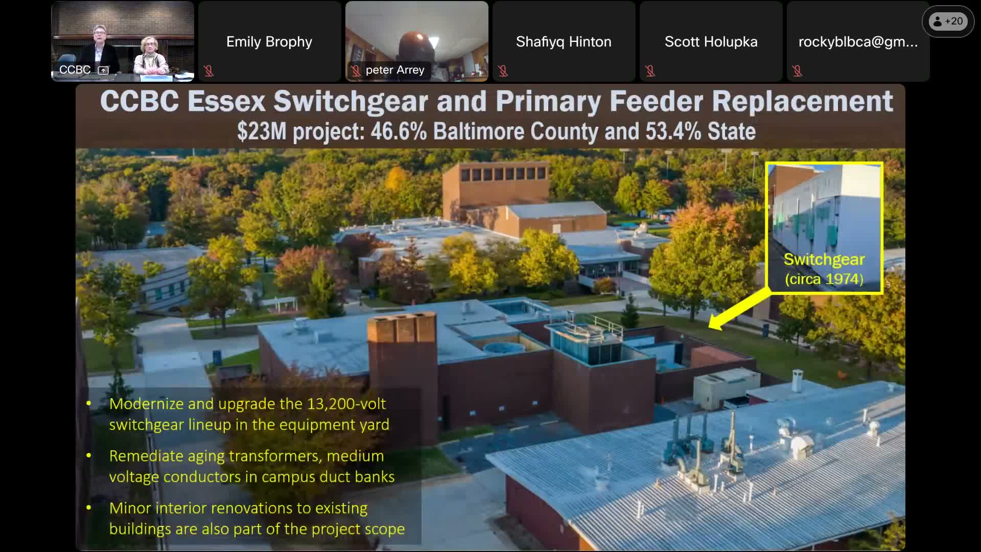 Community College of Baltimore County requests county funding for deferred maintenance, EV training and switchgear upgrades