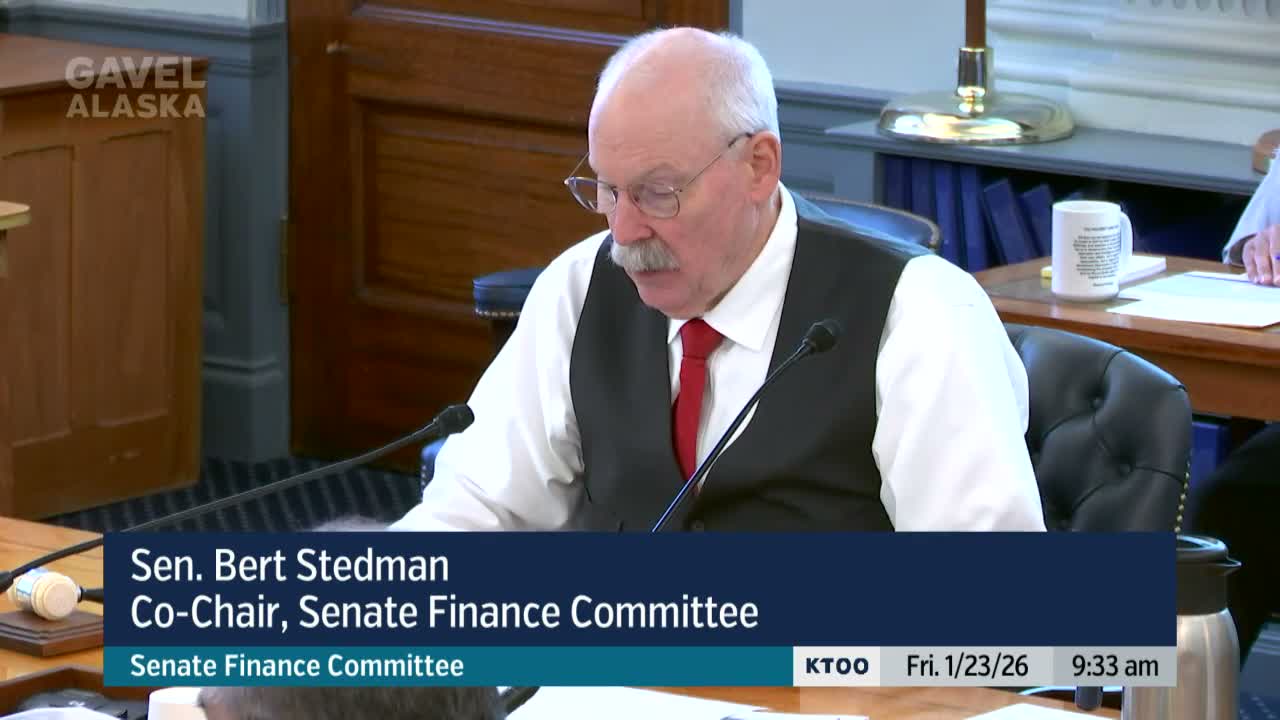 Senate Finance Committee hears fall revenue forecast as oil, Permanent Fund drive outlook