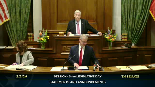 Senate recesses to join House for governor's State of the State address