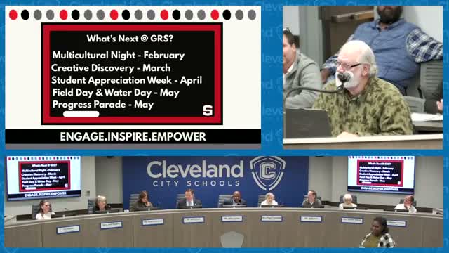 Cleveland City Schools board approves director evaluation, accepts consent agenda and OKs two personnel policies on first reading