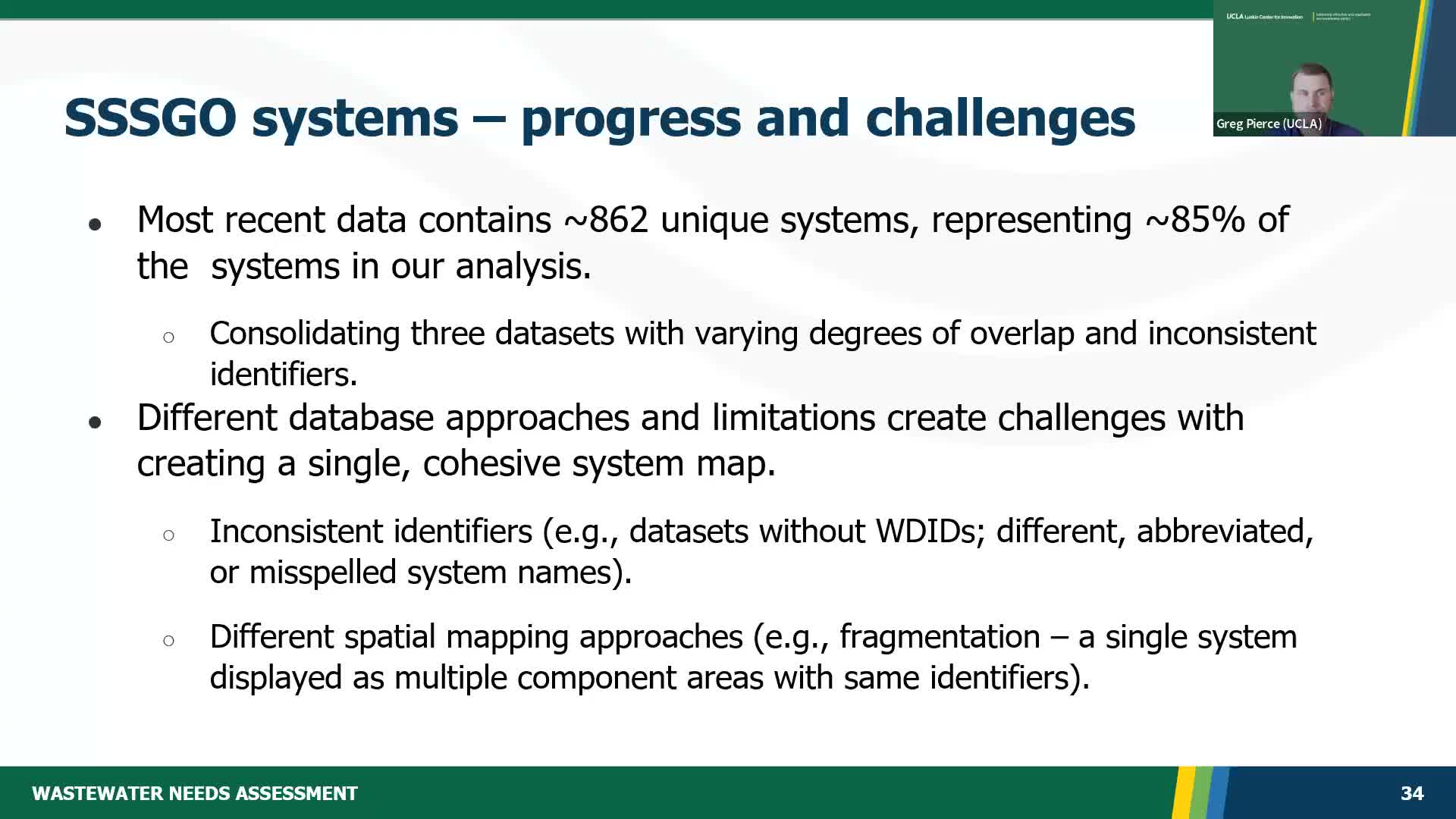 Teams consolidate statewide sewage-service boundaries and addresses but note gaps in permits and addresses