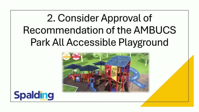 Votes at a glance: Spalding County approves zoning second reading for data‑center campus, playground, travel‑club trips and rescinds condemnation resolution