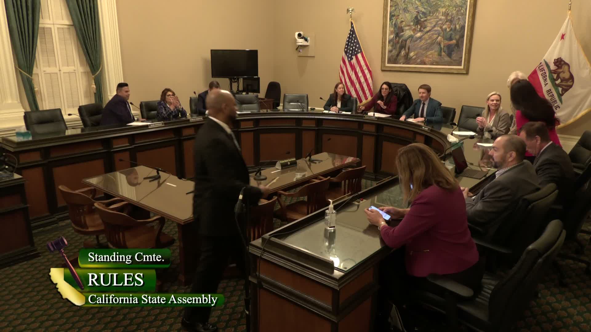 Rules committee convenes, approves consent agenda; no substantive items recorded