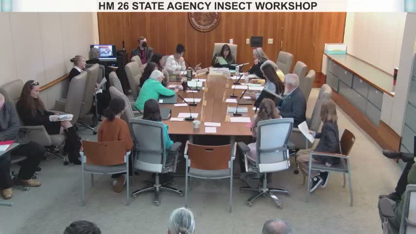 Students ask legislature to recognize insect education; committee gives memorial a due pass