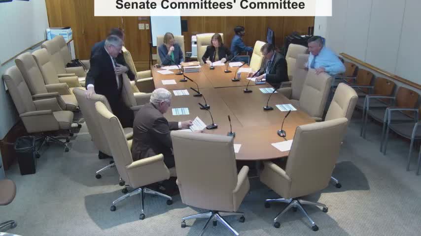Senate committee adopts staff germane recommendations after brief debate over annual-transfer bill
