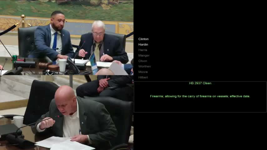 Committee advances bill allowing firearms on boats