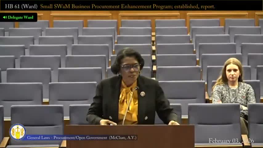 Subcommittee reports HB 61 as amended to Appropriations after adopting amendment on disparity study timing