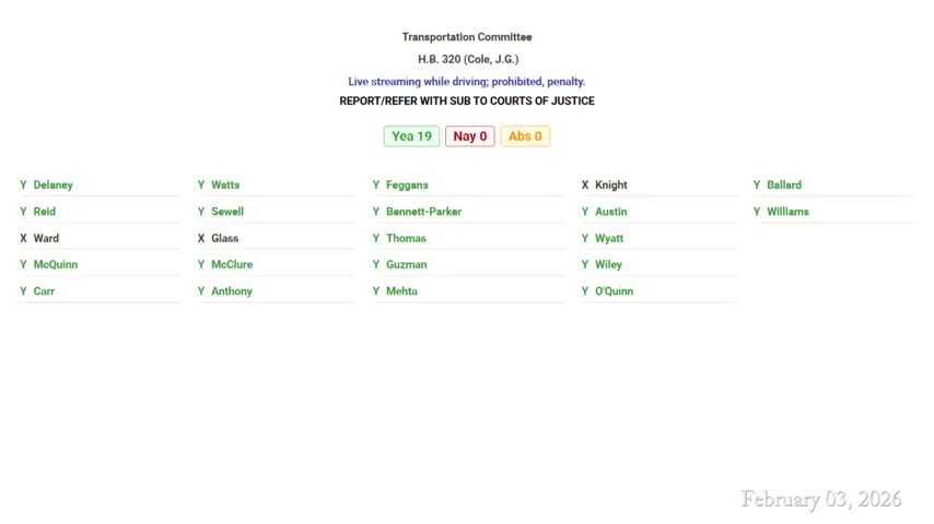 House panel adopts narrow amendment to State Police bill on parking and stopping waivers