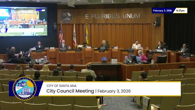 Council receives in‑car camera report for Santa Ana Police Department