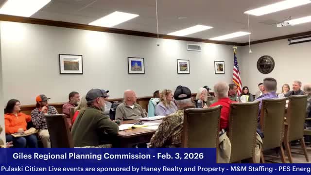Giles County planning commission to consider developer fee schedule, updates to subdivision standards