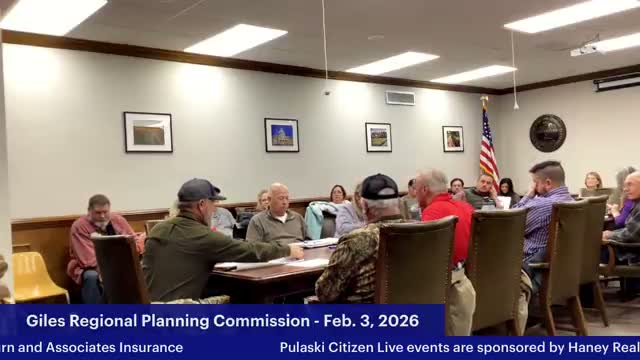 Giles County Regional Planning Commission: minutes approved; Ridgeview subdivision confirmed