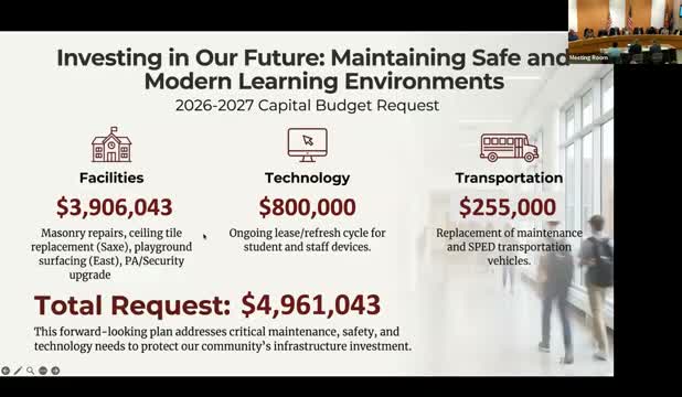 Board debates $1.02M classroom communication and safety system for Saks; selectmen removed several capital requests