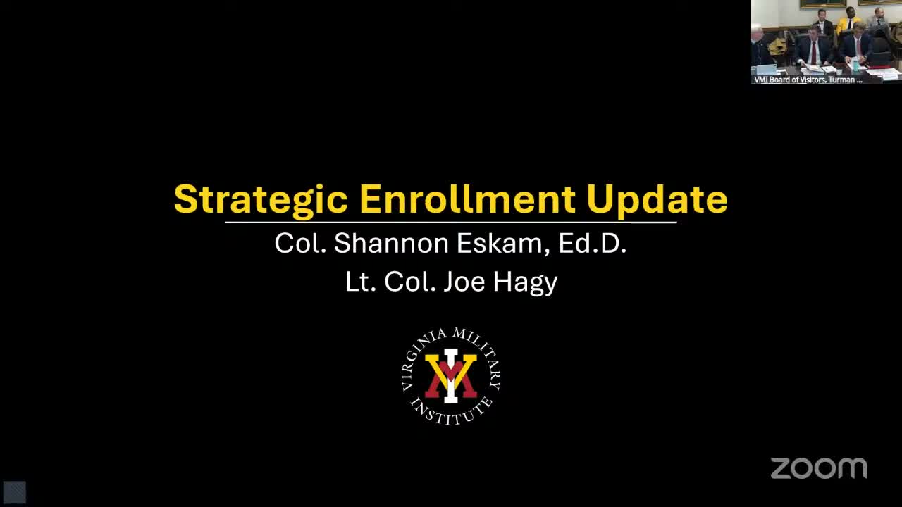 VMI trustees briefed on enrollment trends and federal loan changes that will affect future rats