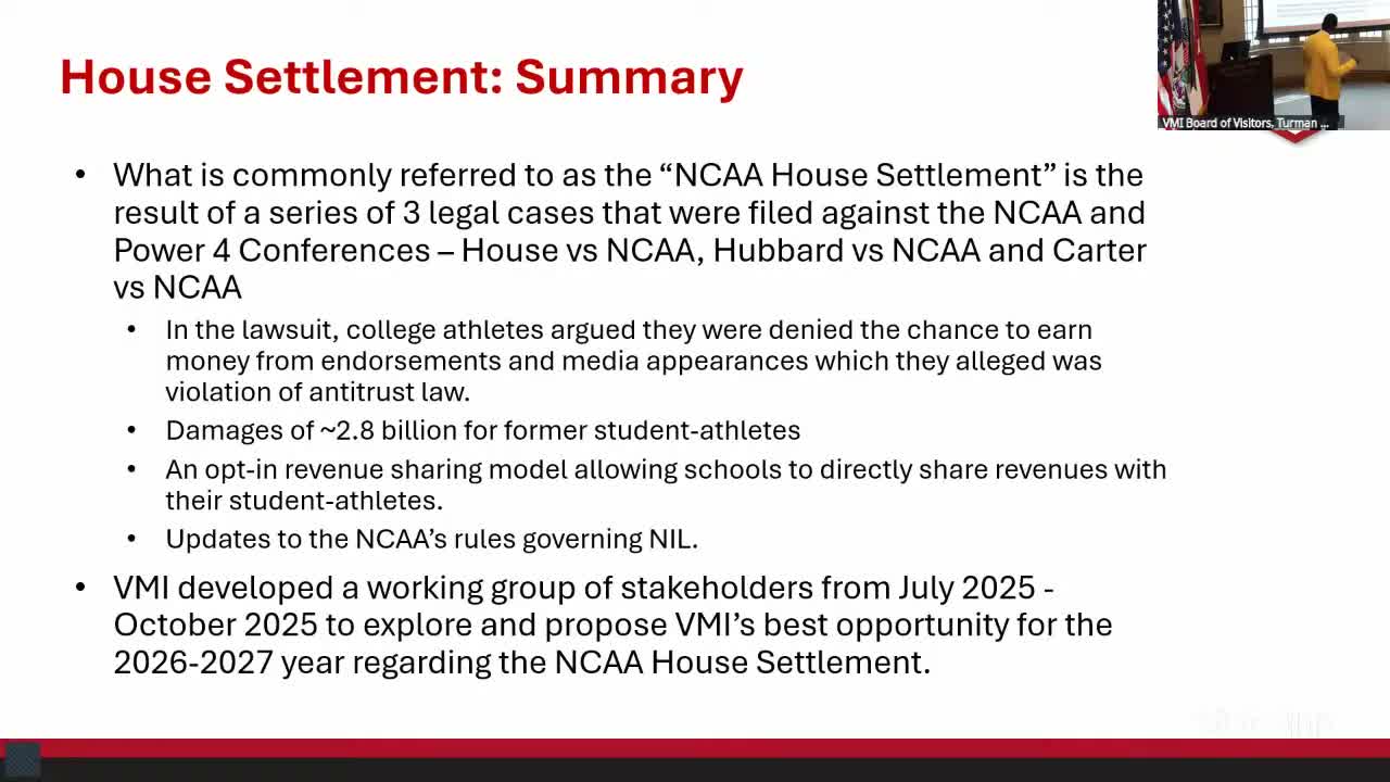 VMI opts into NCAA house settlement for 2026-27 and introduces new football coach to aid retention