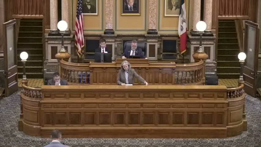Iowa House introduces a slate of first‑reading bills on education, family law, public safety and more