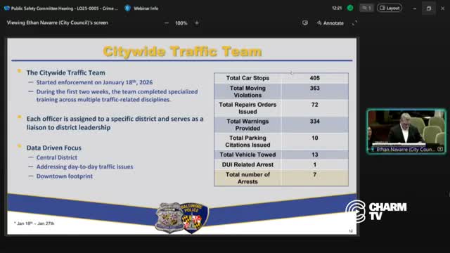 Baltimore outlines enforcement push for entertainment districts, open containers, dirt bikes and illegal vendors