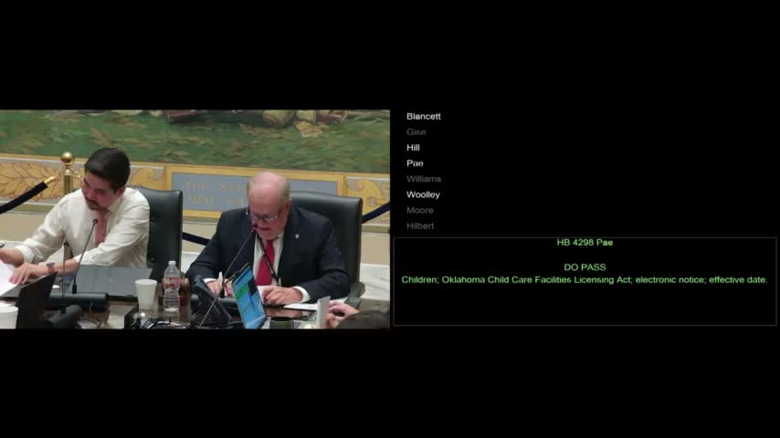 Committee approves fingerprint requirement to align state childcare checks with federal rule