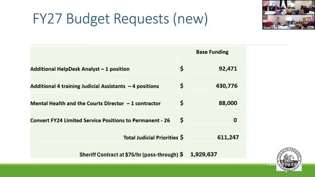 Sheriff pay demands and shortages strain courthouse security, judiciary tells appropriators