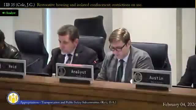 Subcommittee advances bill curbing isolated confinement after state corrections office flags $3.7 million cost