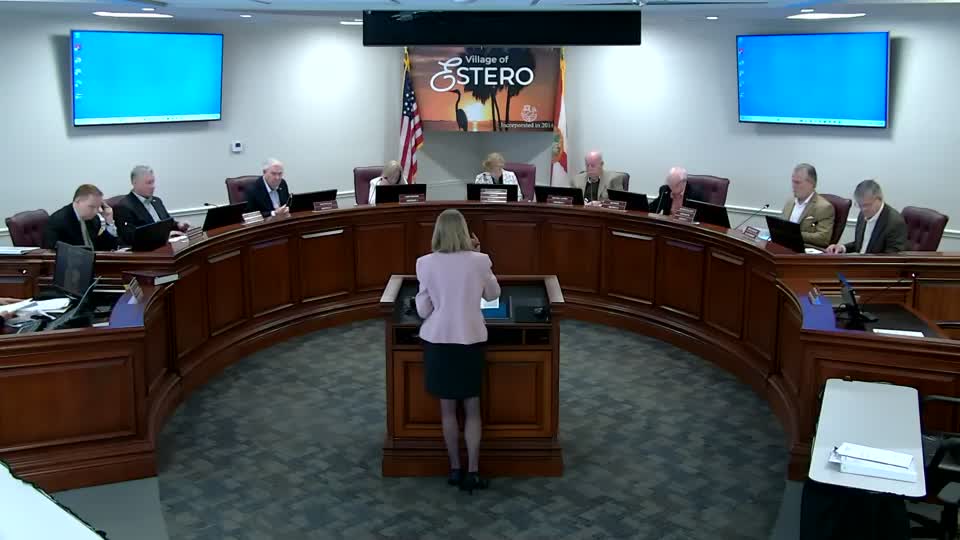 Estero staff report $5.8M in accrued code‑enforcement fines; council discusses collection and foreclosure options