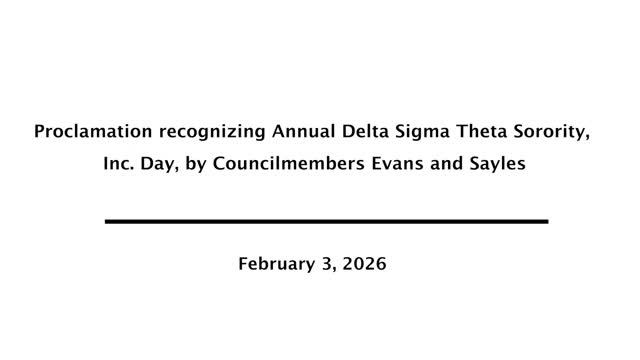 Montgomery County Council proclaims fourth annual 'Delta Day'; chapter presidents outline priorities for seniors, health and homeownership