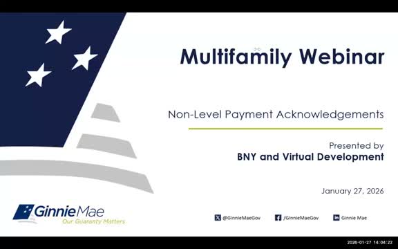 Ginnie Mae rolls out phase 1 of multifamily non‑level payment acknowledgment module