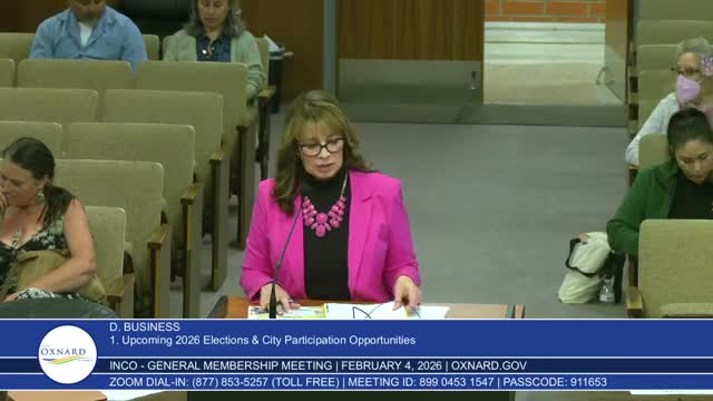 Oxnard City Clerk outlines 2026 election calendar and voter, volunteer resources