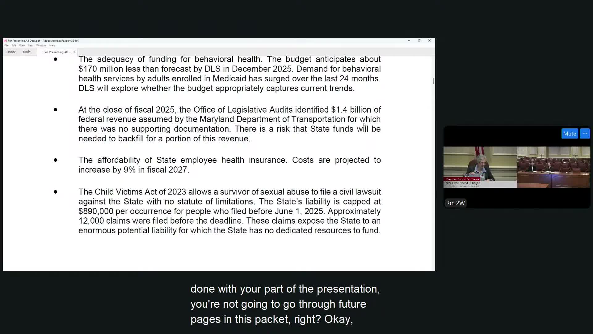 Vice Chair Kagan warns proposed use of 9‑1‑1 fees for MDEM overhead risks federal funding, cites local deaths