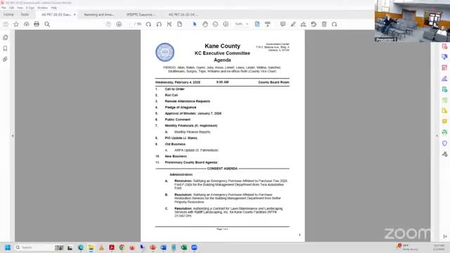 Kane County finance staff report smaller-than-expected reserve draw for FY2025; audit underway