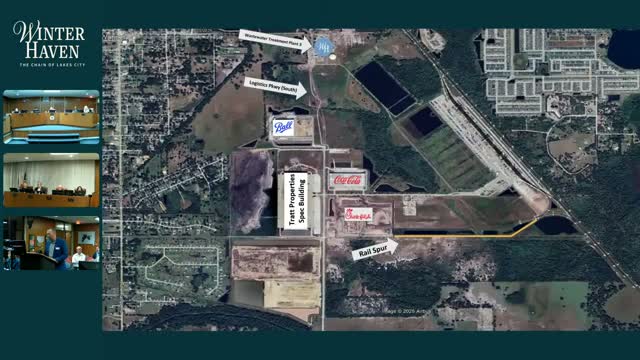 Winter Haven staff outline rail spur, Logistics Parkway, complete‑streets, reuse lines and meter modernization