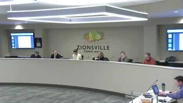 Zionsville board approves two‑lot split at 1585 N. U.S. 421