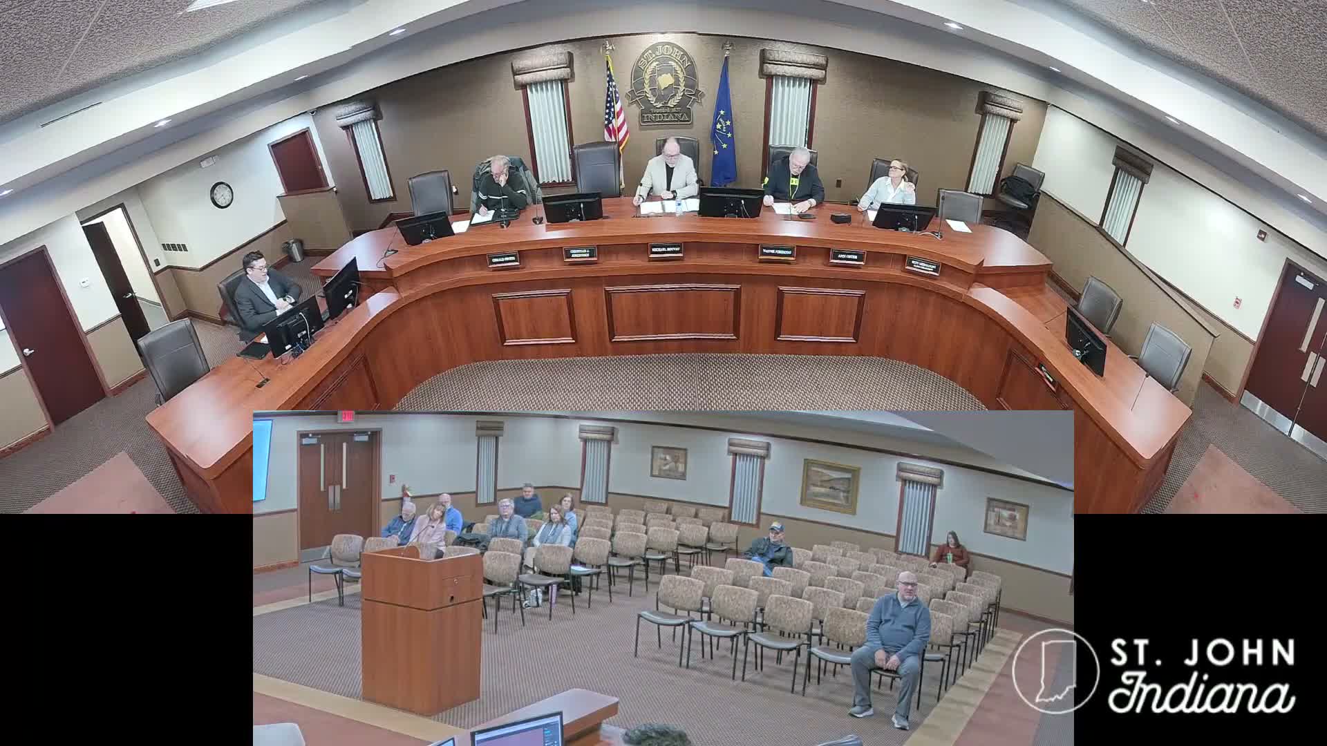 St John council reappoints members to multiple town boards; sanitary‑district nomination passes 3–2