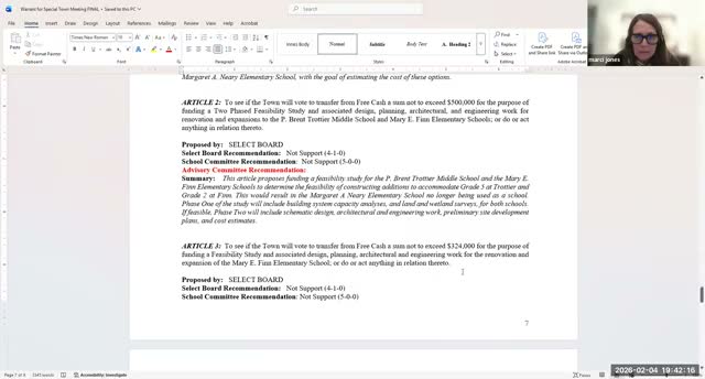 Advisory backs $175,000 NHERI feasibility study and supports $4.5M roof article pending language