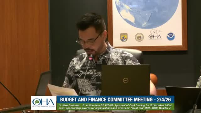 OHA committee approves Q4 event sponsorships after presentations from 13 groups