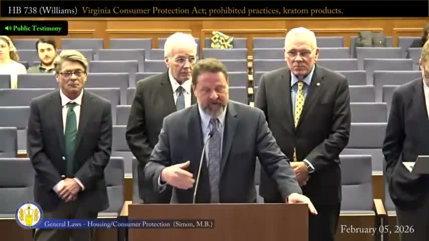 Subcommittee hears testimony for ban on synthetic 7‑OH in kratom products; bill tabled pending coordination with related measures