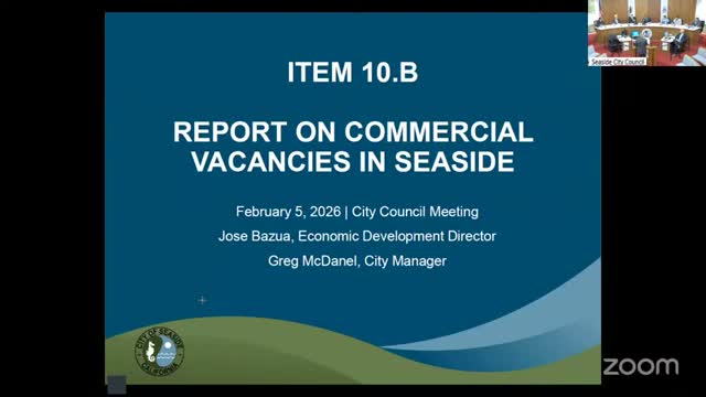 Seaside staff list 26 vacant commercial properties; council asks for study of a commercial vacancy tax
