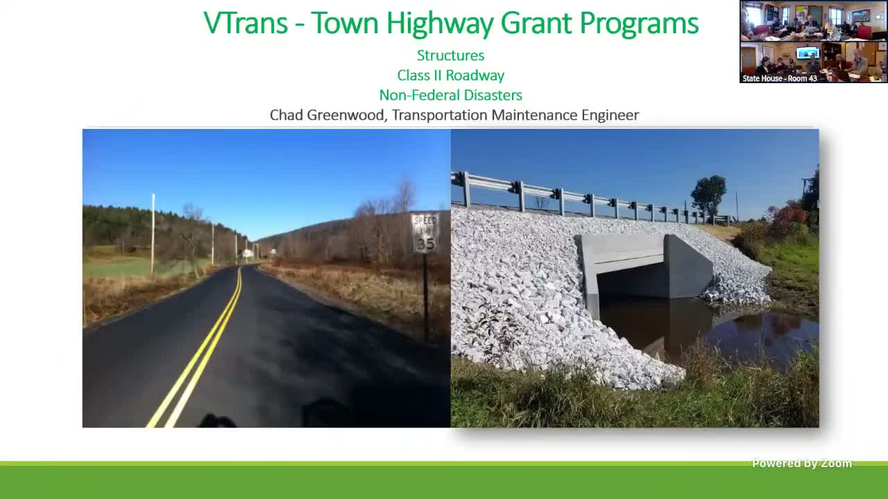 State transportation staff say town‑highway grants fall short of requests as demand outpaces funding