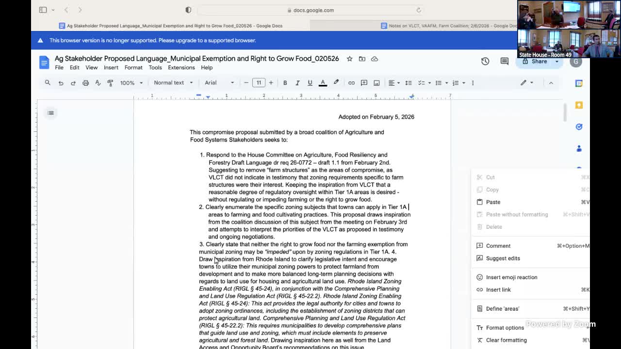 Vermont advocates and agriculture agency clash on how to define municipal authority and a broad 'right to grow food'