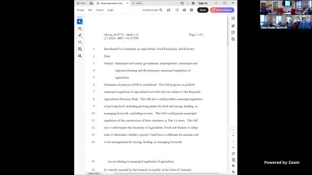 Committee reviews bill limiting municipal control over farm structures, debates narrow "right to grow" protections