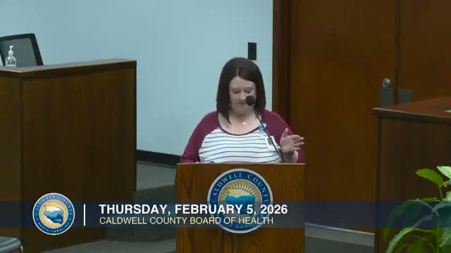 Caldwell County health board approves WIC midyear budget revision and appoints ad hoc budget committee