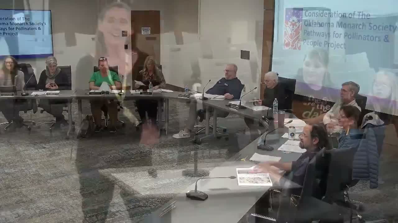 Board backs forwarding of Oklahoma Monarch Society pollinator grant and mural plan to city council