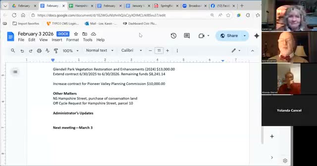 Community Preservation Committee approves Regreen Springfield extensions, adds $10,000 for preservation consultant